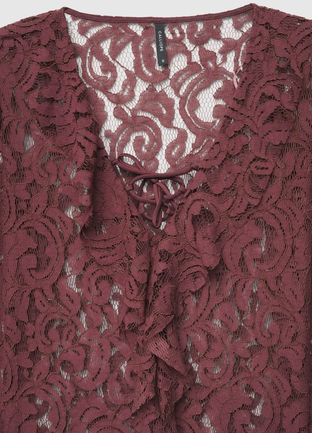 Calliope blouse dentelle à volants chemisier femme col V