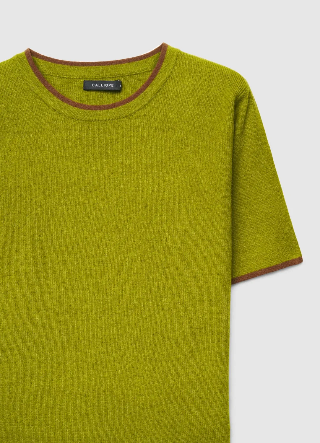 Calliope T-shirt maille femme col rond contrasté