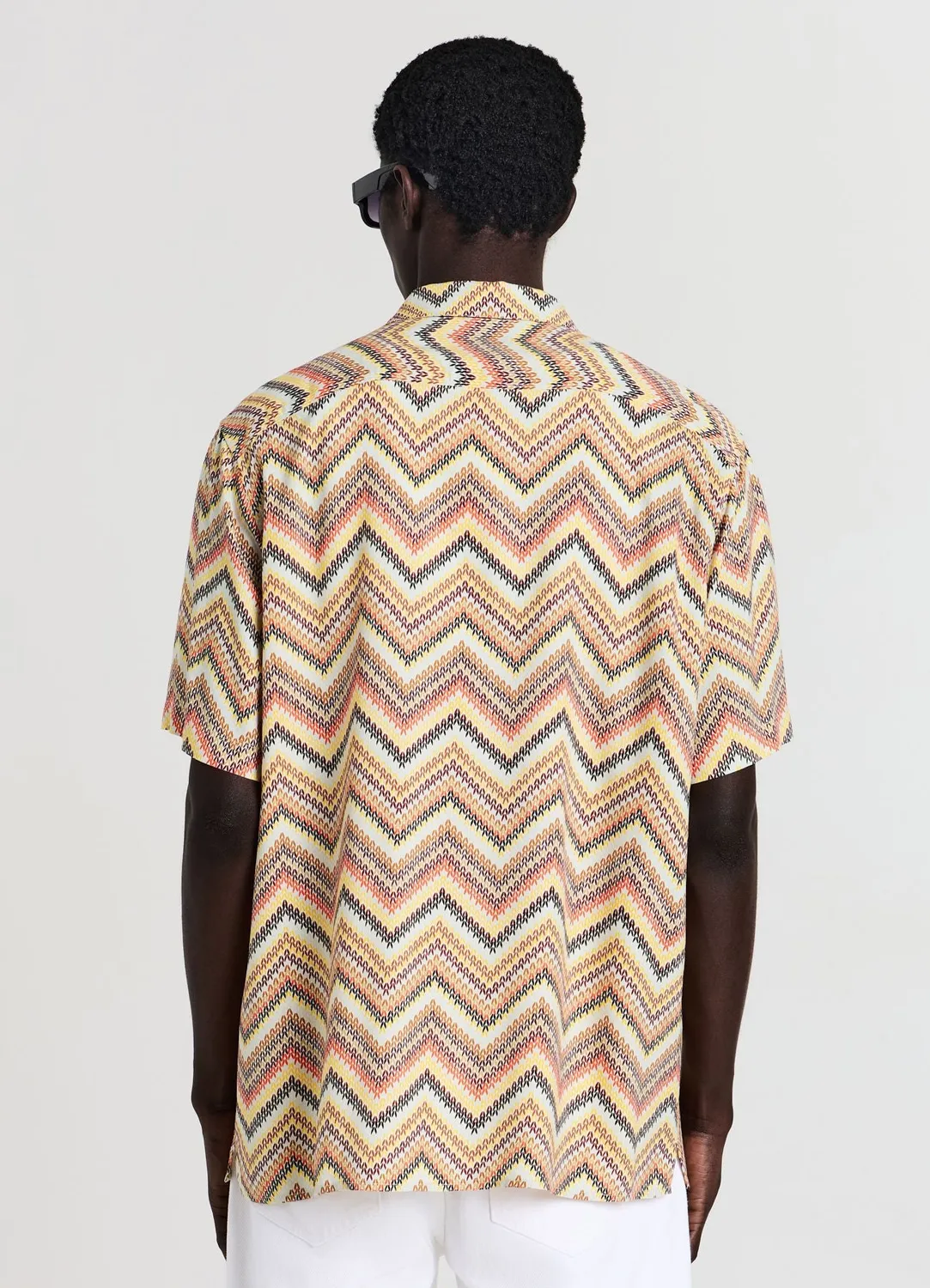 Calliope chemise bowling homme zigzag manches courtes
