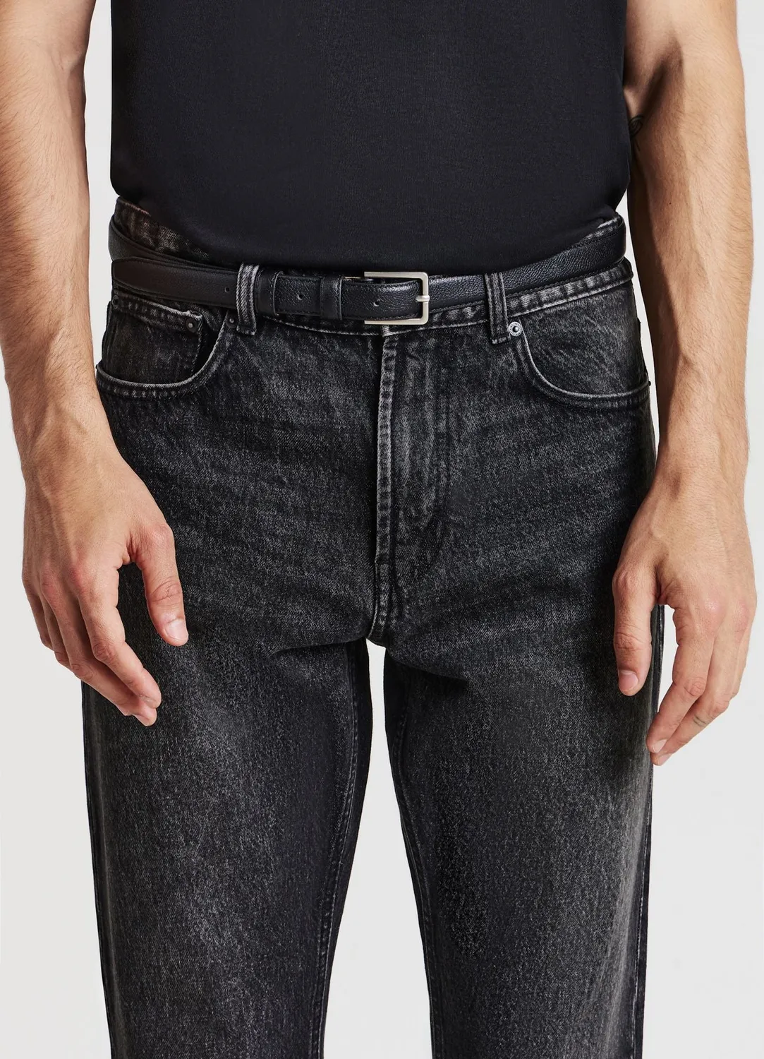 Calliope Cropped jean homme coupe courte poches