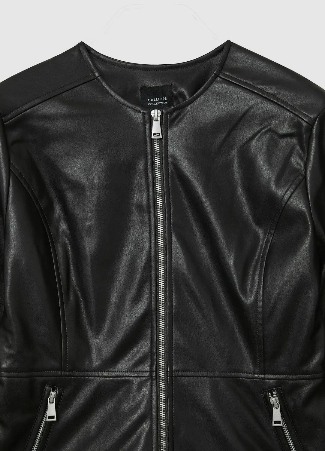 Calliope perfecto effet cuir femme zippé noir