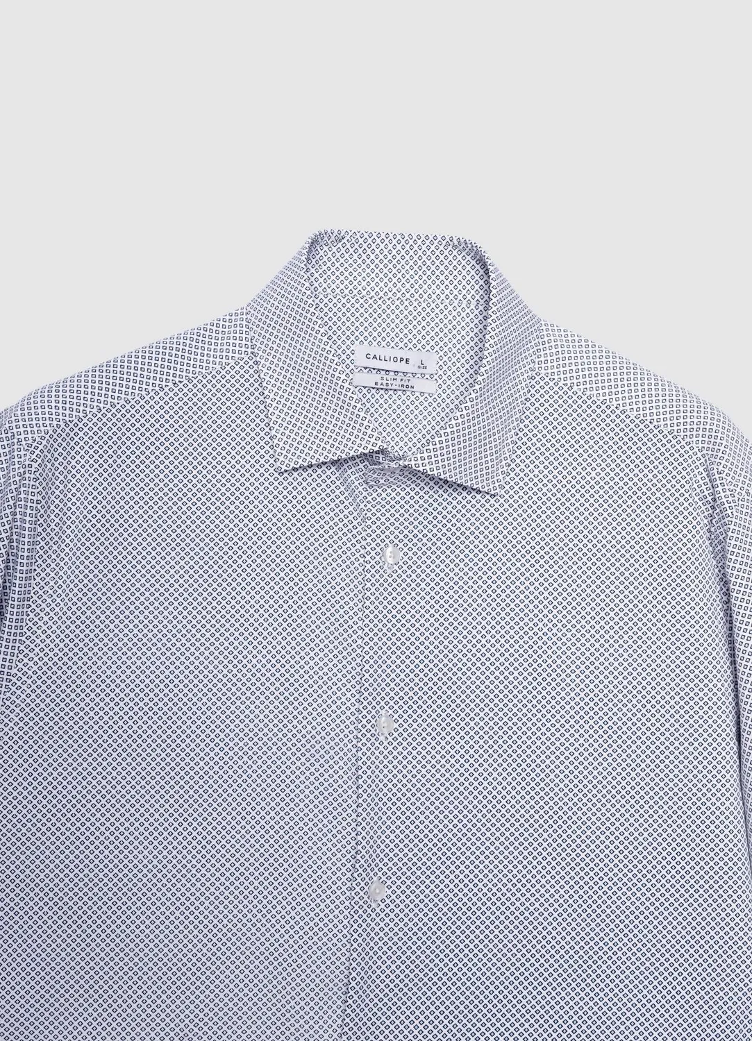 Calliope chemise slim homme micro-motif manches longues