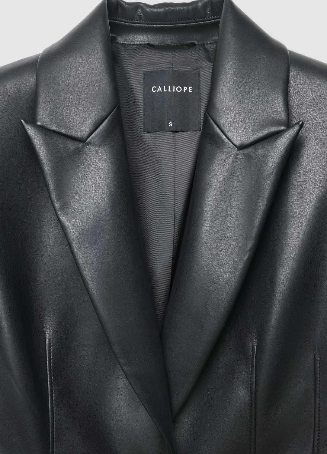 Calliope blazer effet cuir femme avec ceinture