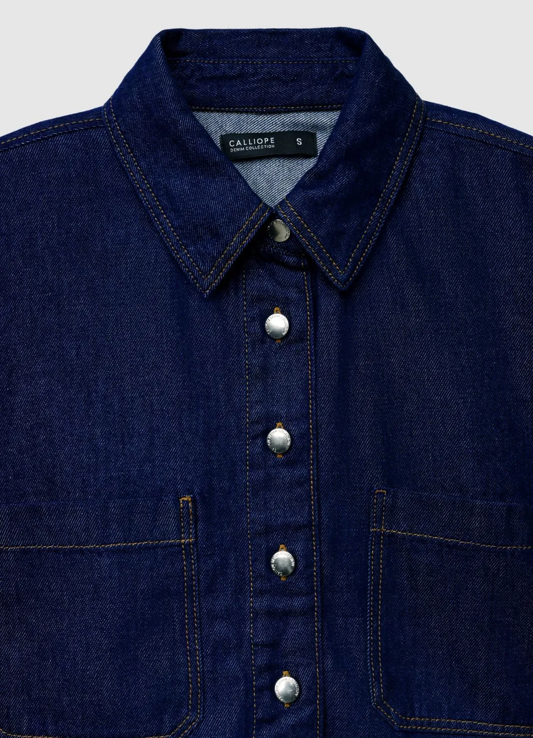 Calliope chemise denim femme boxy poches poitrine