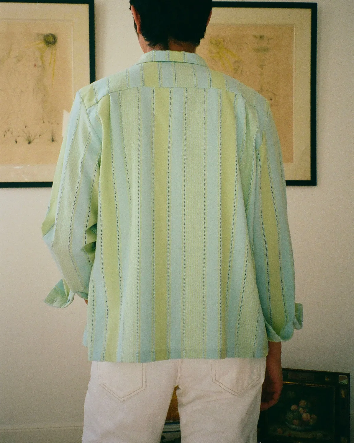 Erevan Capon Rayures Mint surchemise légère