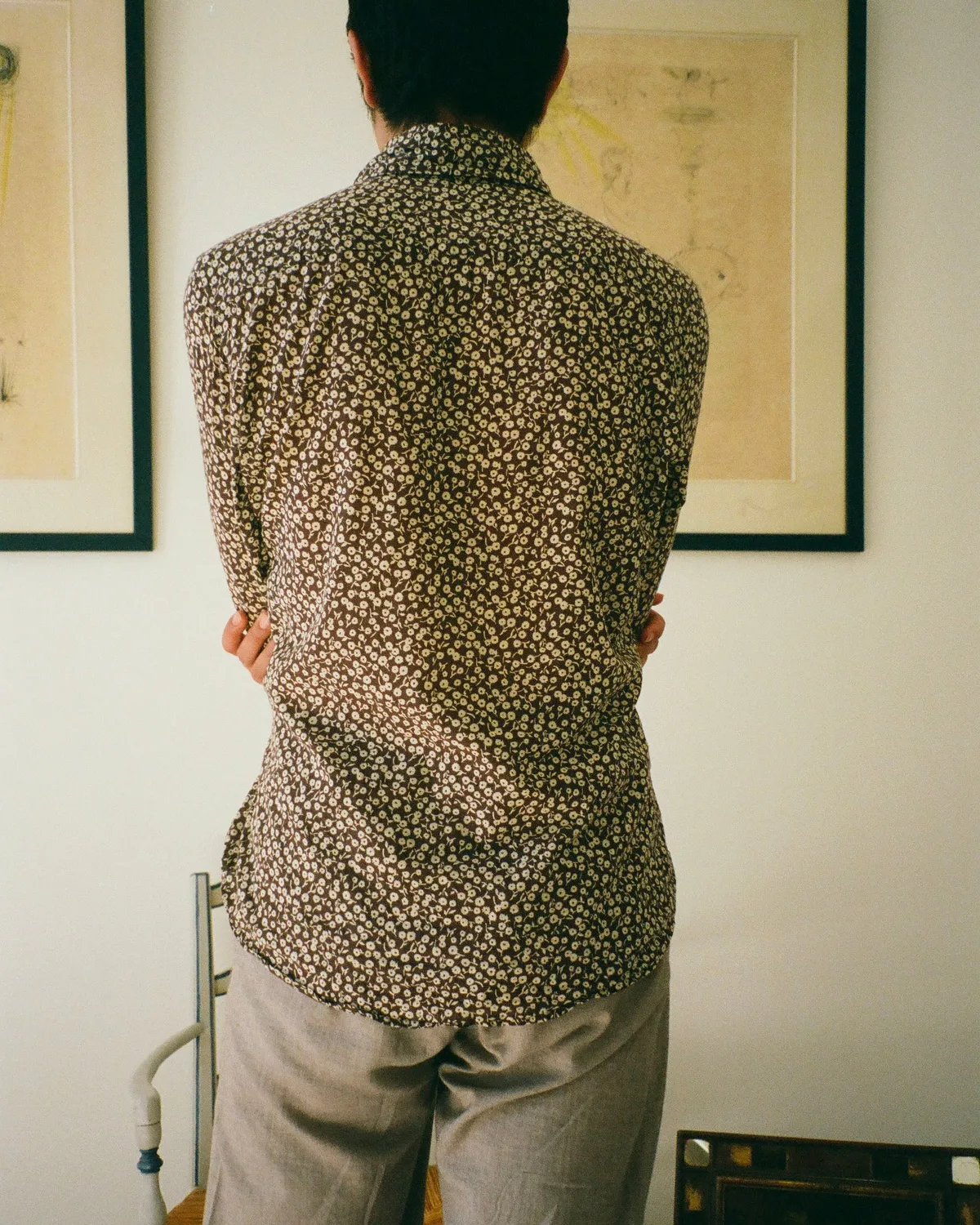 Erevan Will chemise marron fleur