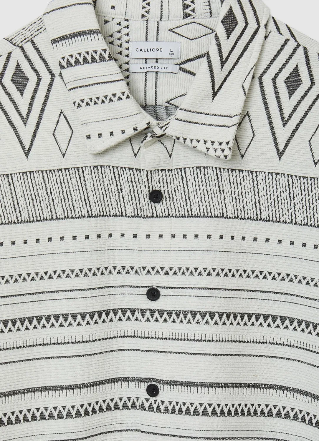 Calliope chemise ethnique homme coton manches courtes