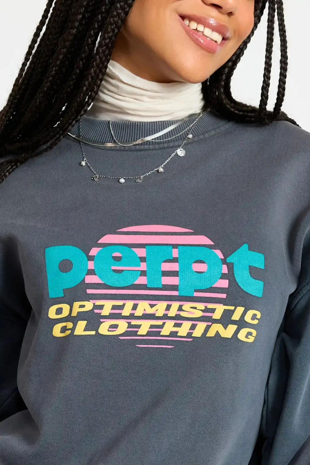 Perpète Donna sweat carbone effet délavé