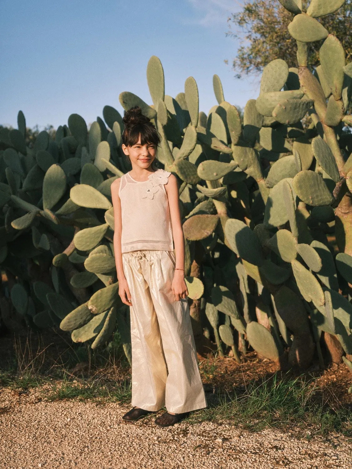Calliope Pantalon Large Fille Brillant