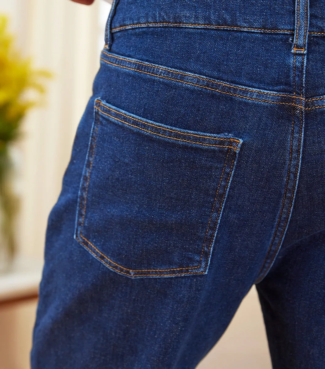 Cocorico Large jean homme bleu foncé denim stretch