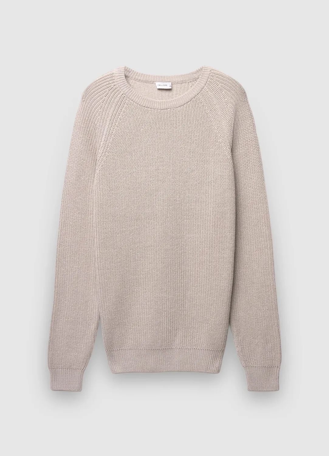 Calliope pull à côtes manches raglan homme col rond