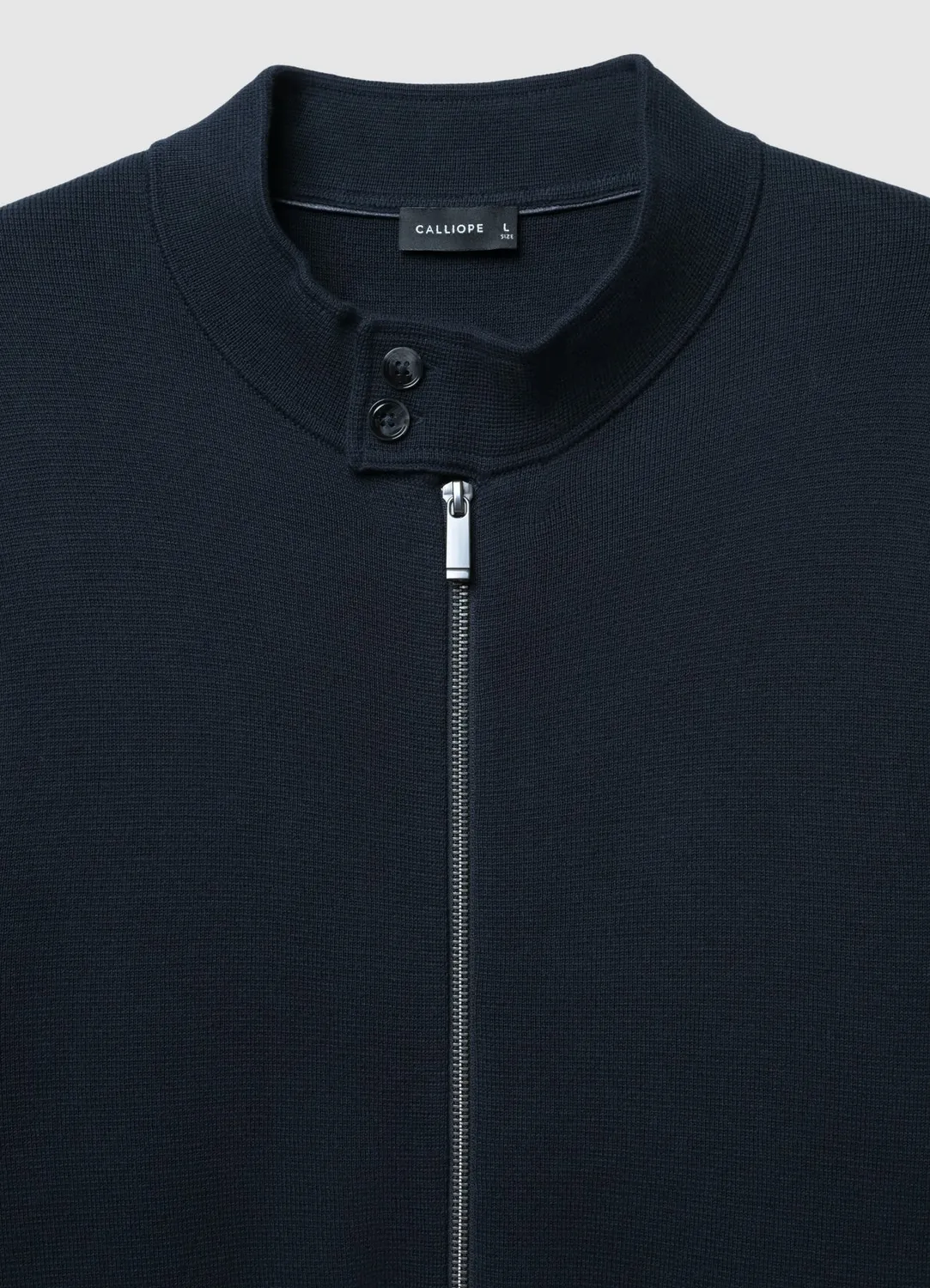 Calliope Cardigan zip homme col montant uni