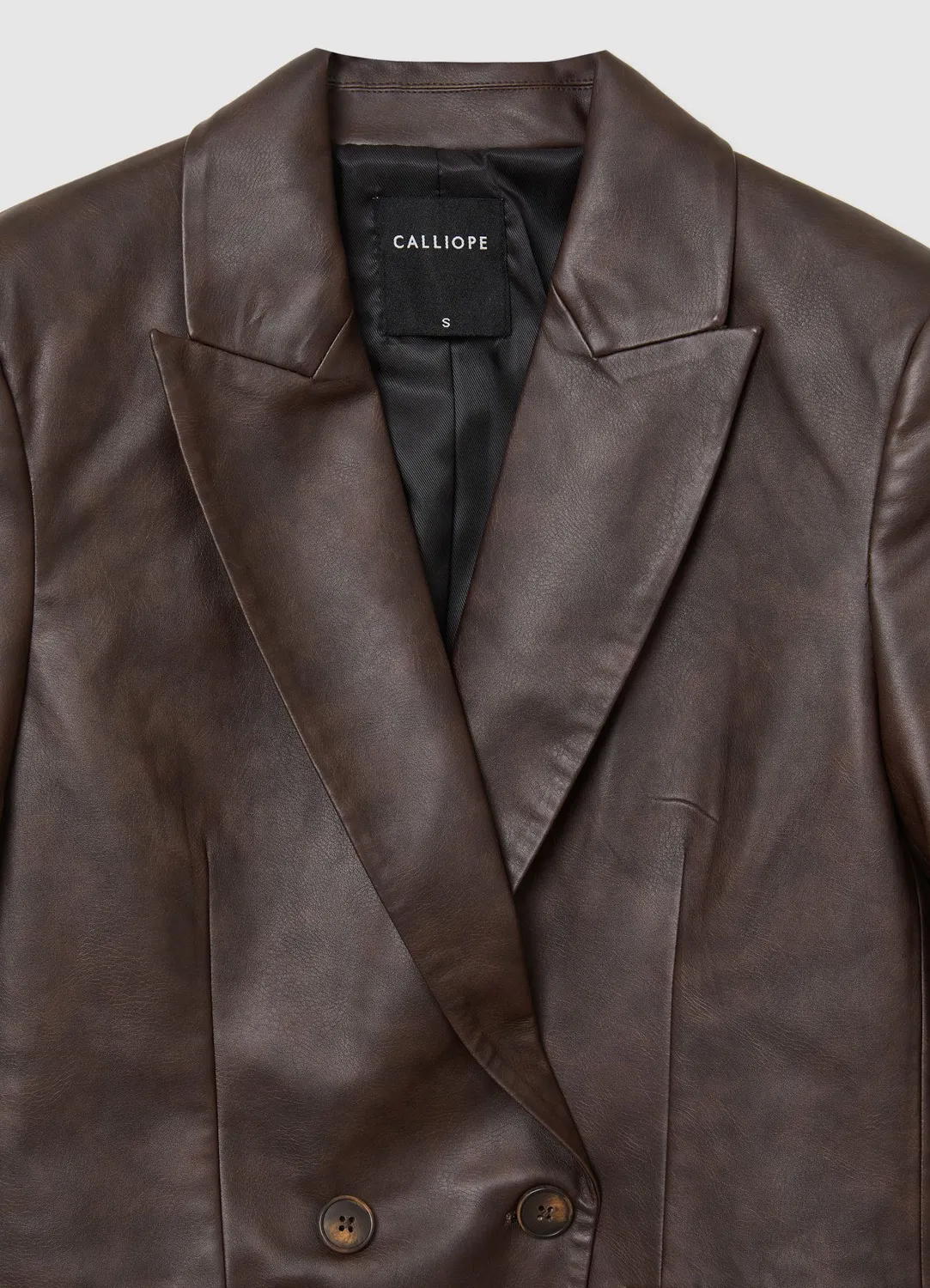 Calliope veste double boutonnage femme simili cuir