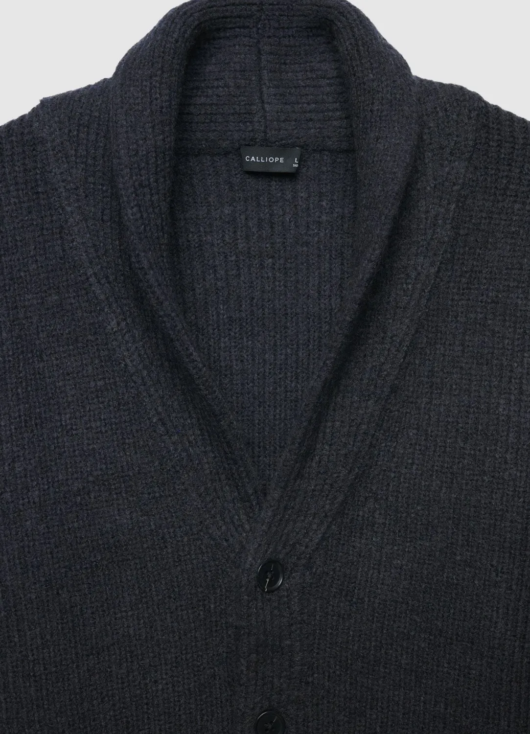 Calliope Cardigan Col Châle Gilet Homme Côtelé