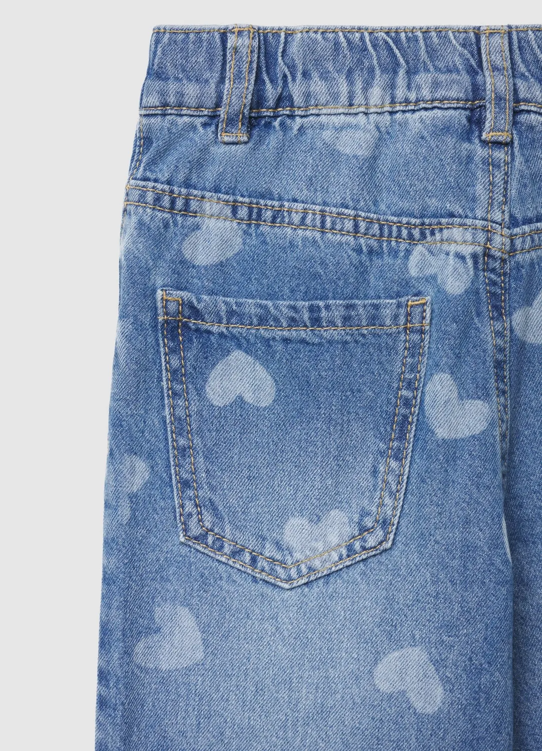 Calliope jean mum fille coeurs coupe droite