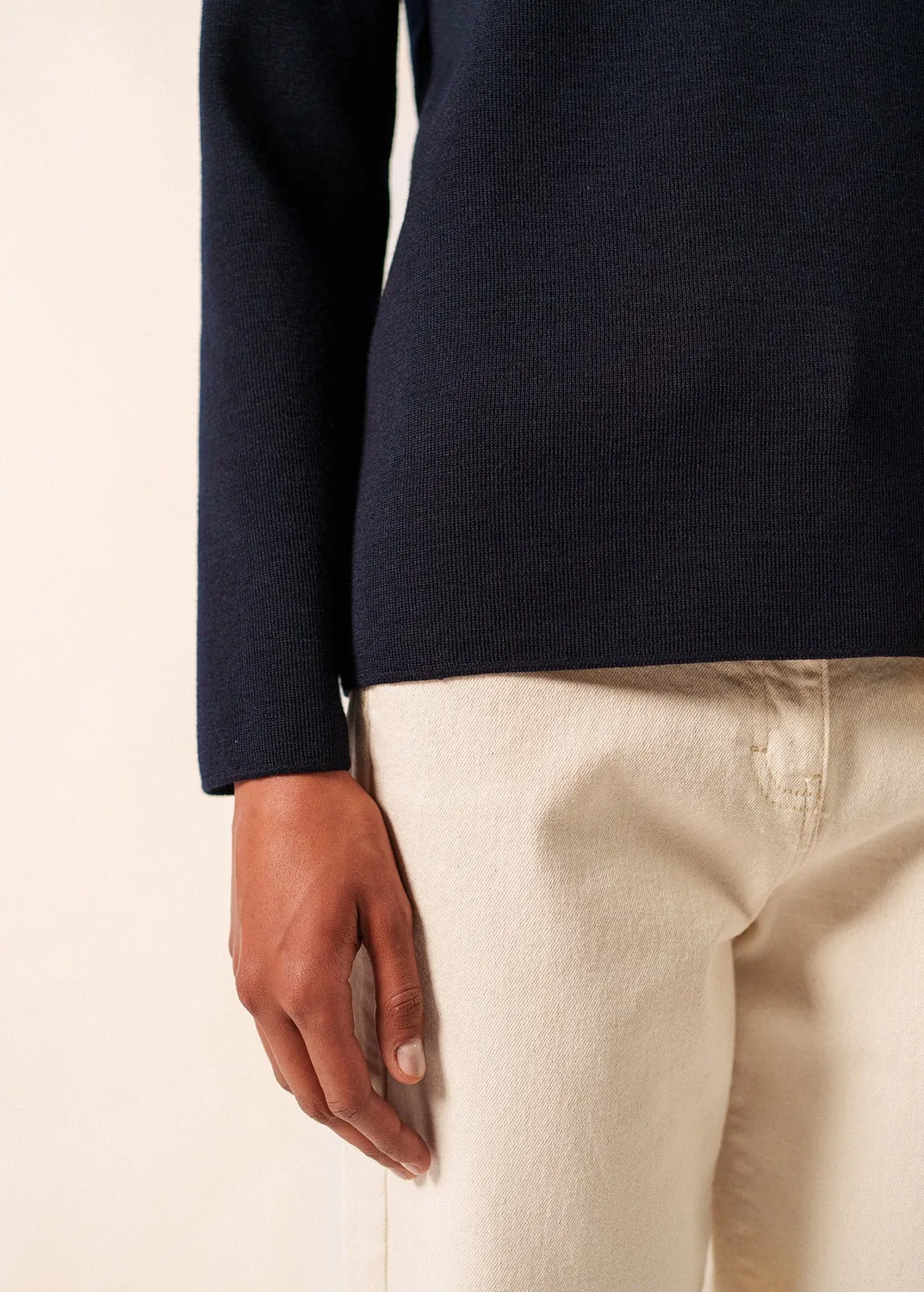 Saint James Brégançon pull marin navy laine