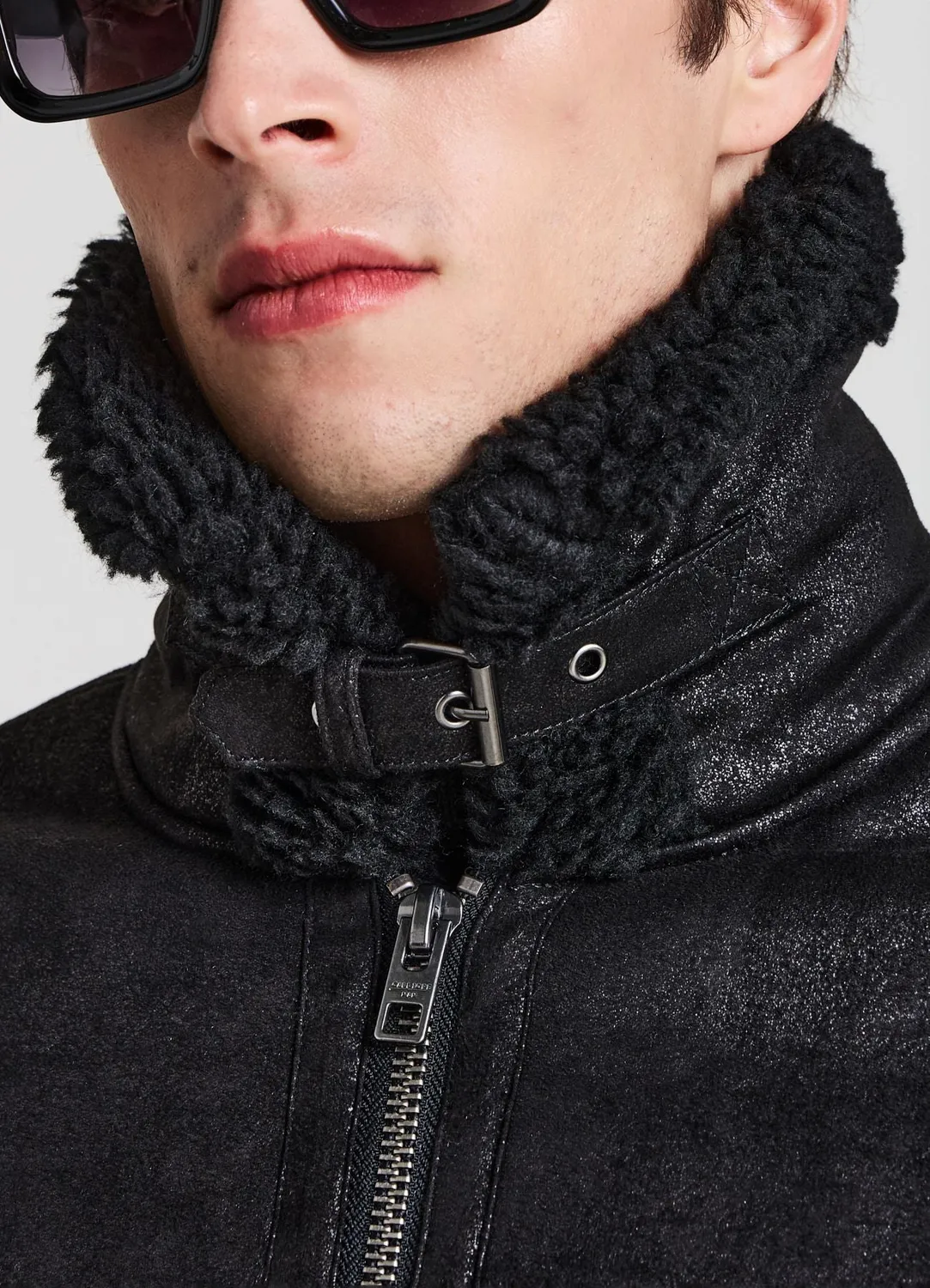 Calliope Veste homme effet mouton zippée chaude
