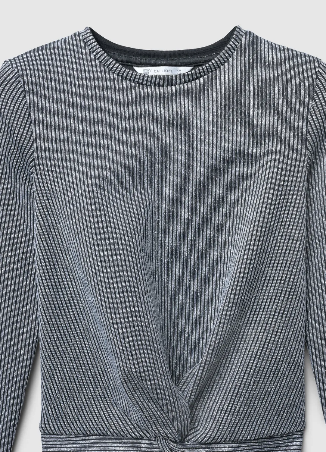 Calliope t-shirt fille côtelé nœud manches longues
