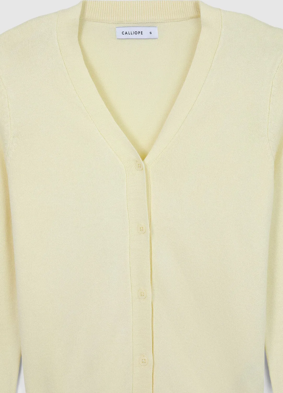 Calliope Cardigan femme col V uni coupe regular