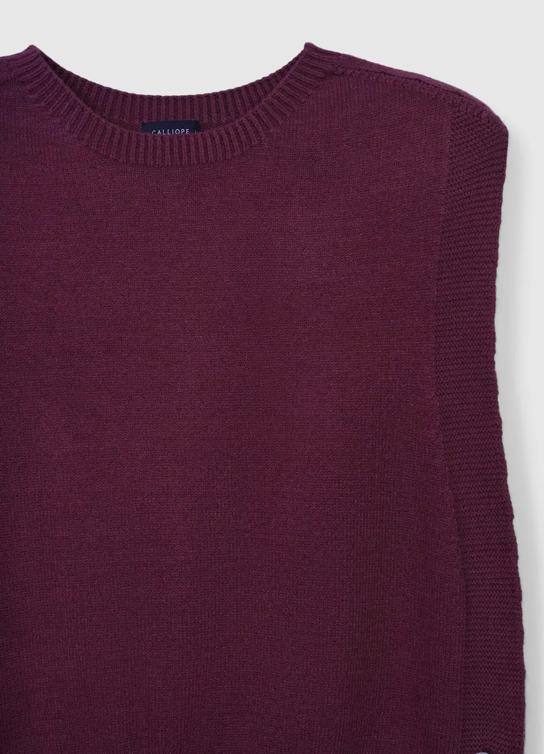 Calliope Gilet maille femme pull sans manches uni