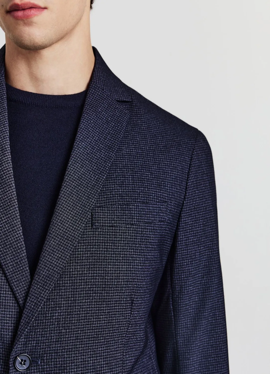Calliope Veste monopetto pied-de-poule homme