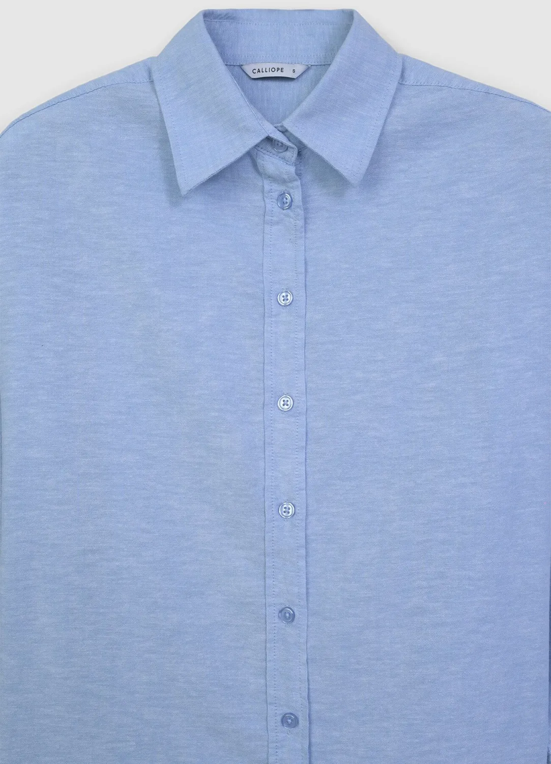 Calliope Chemise Misto Lino Femme Manches Longues
