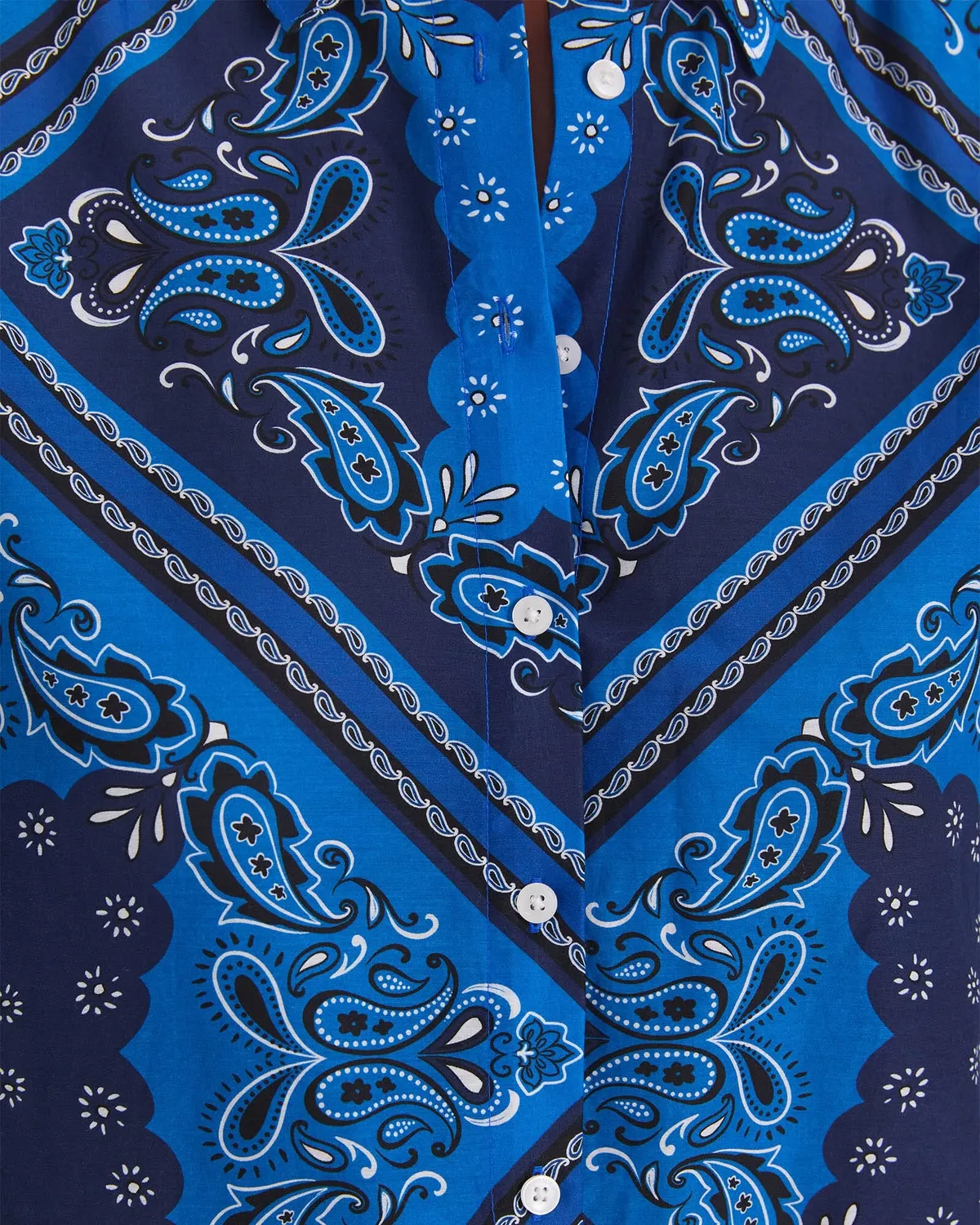 Sportscraft Bandana Print chemise coton soie taille 6 imprimé