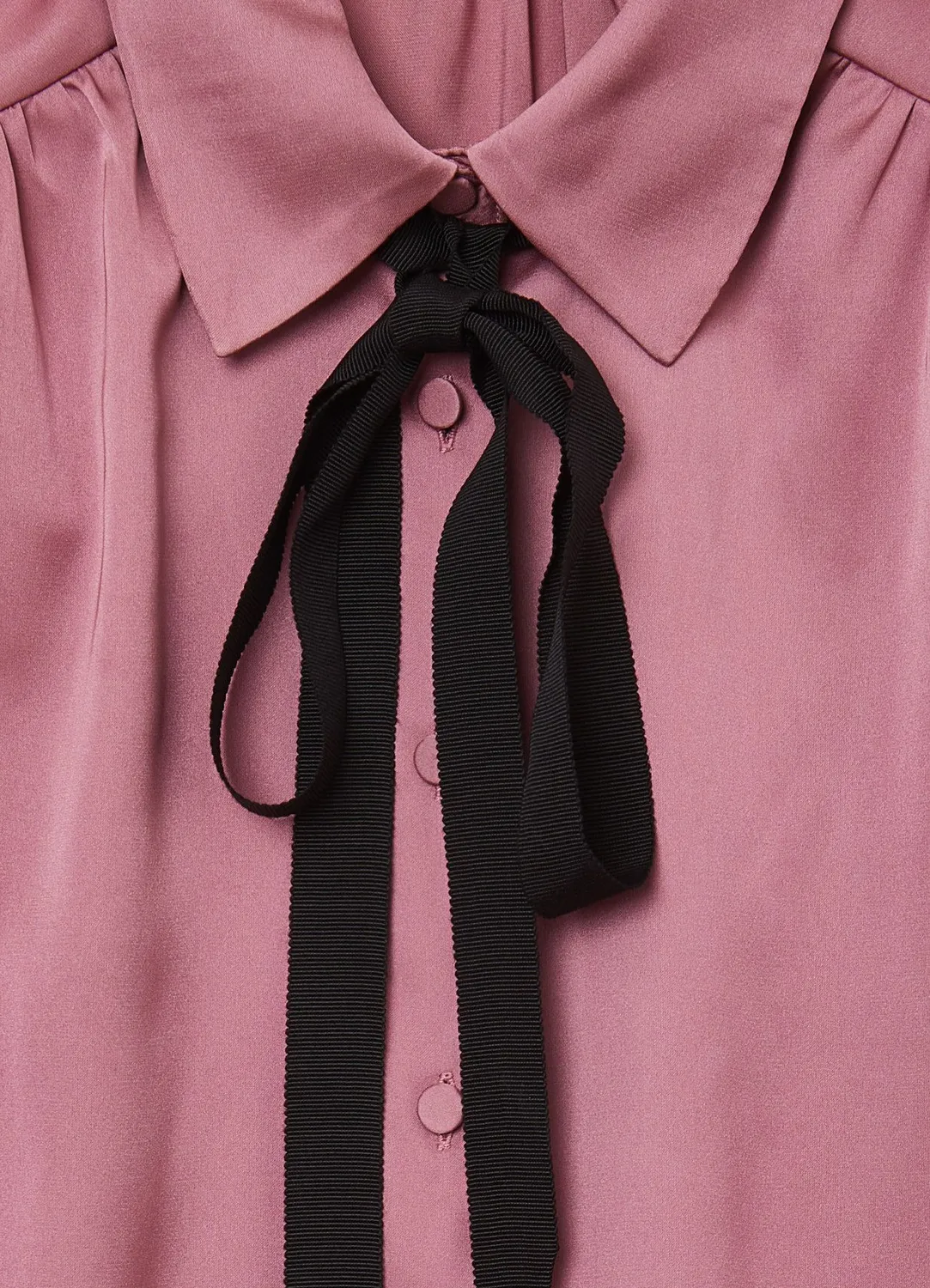 Calliope Chemise satin femme col lavallière regular