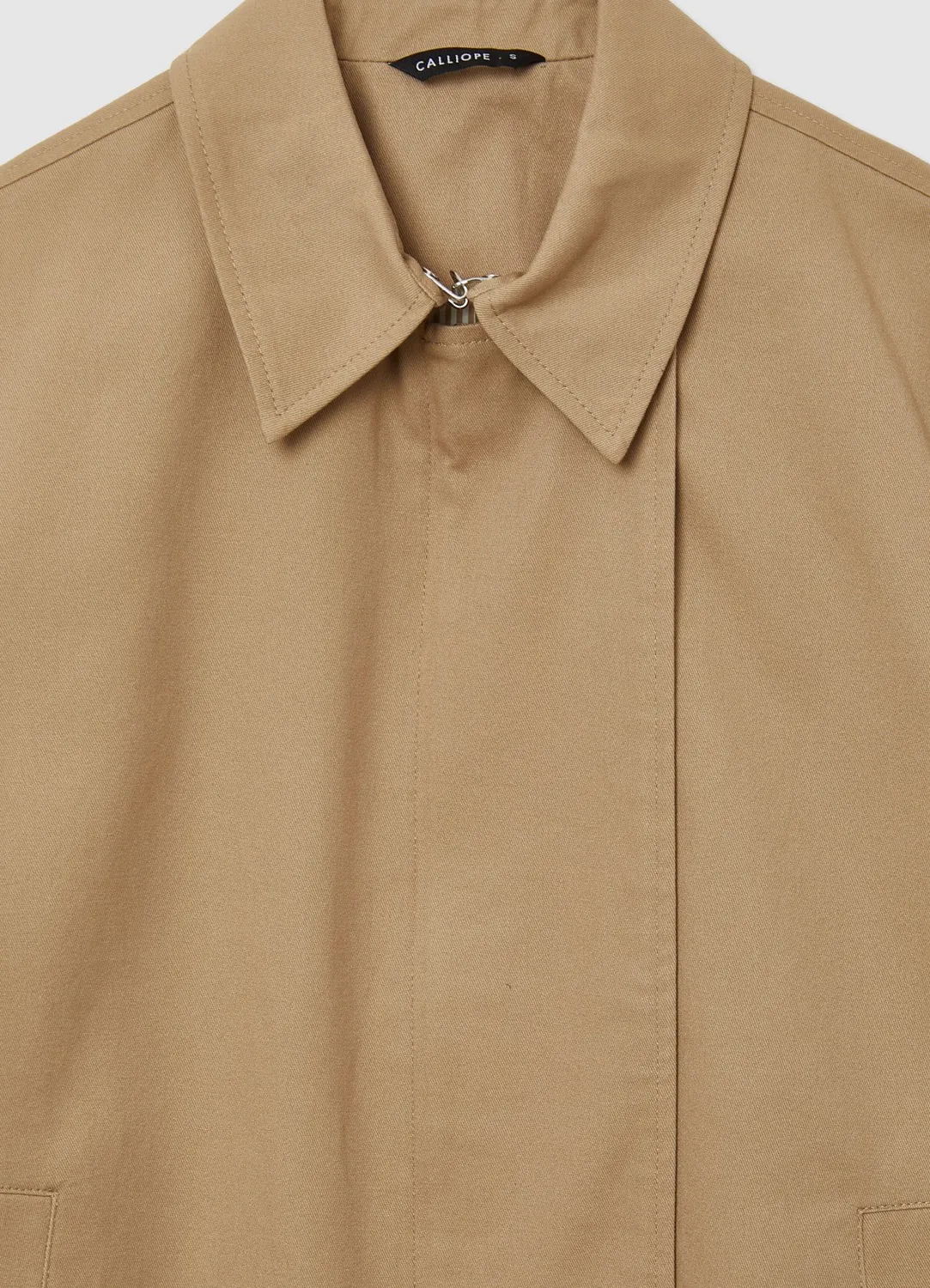 Calliope Trench Court Uni Femme Manteau Coton