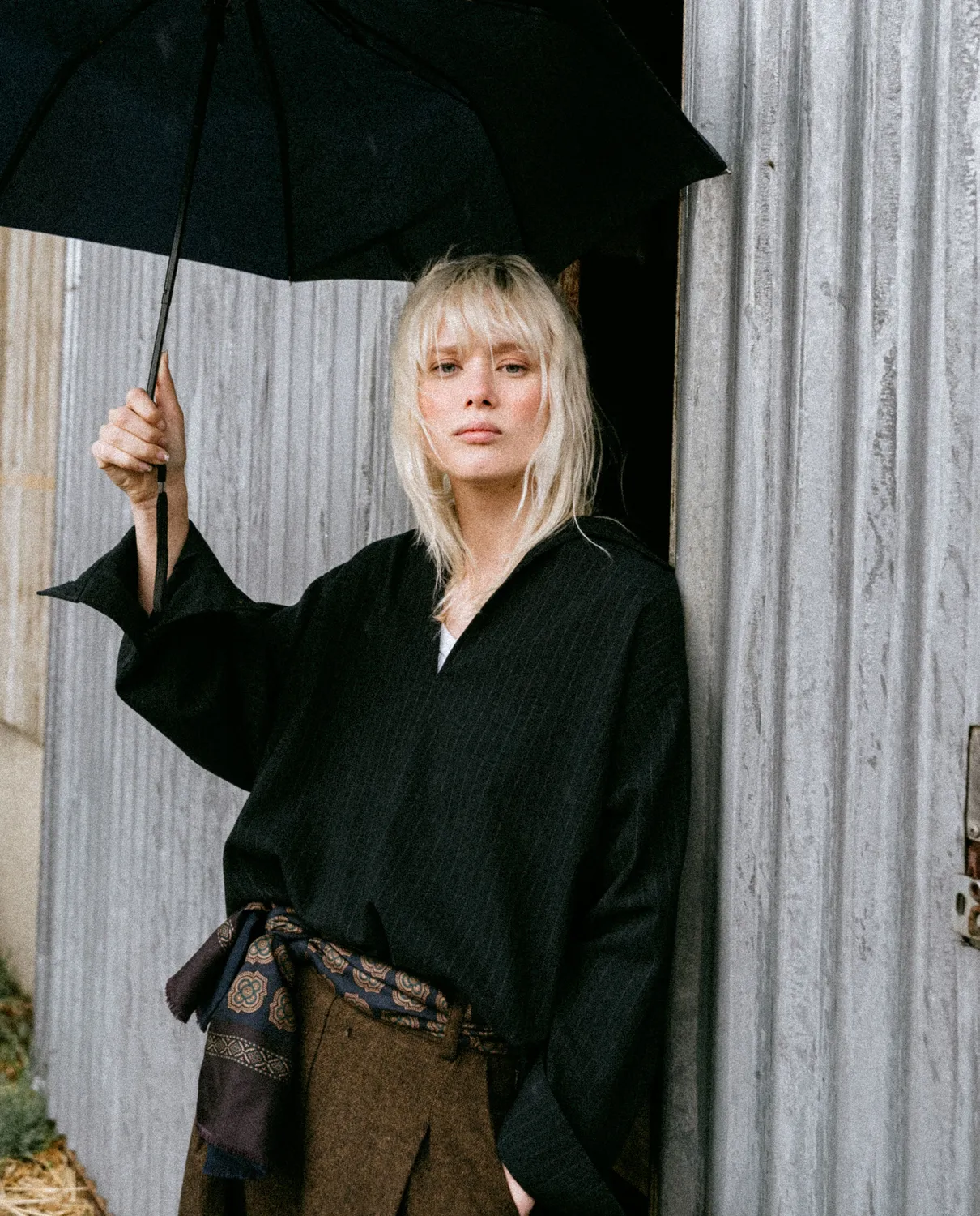 Tinsels Finistère Club blouse rayée gabardine
