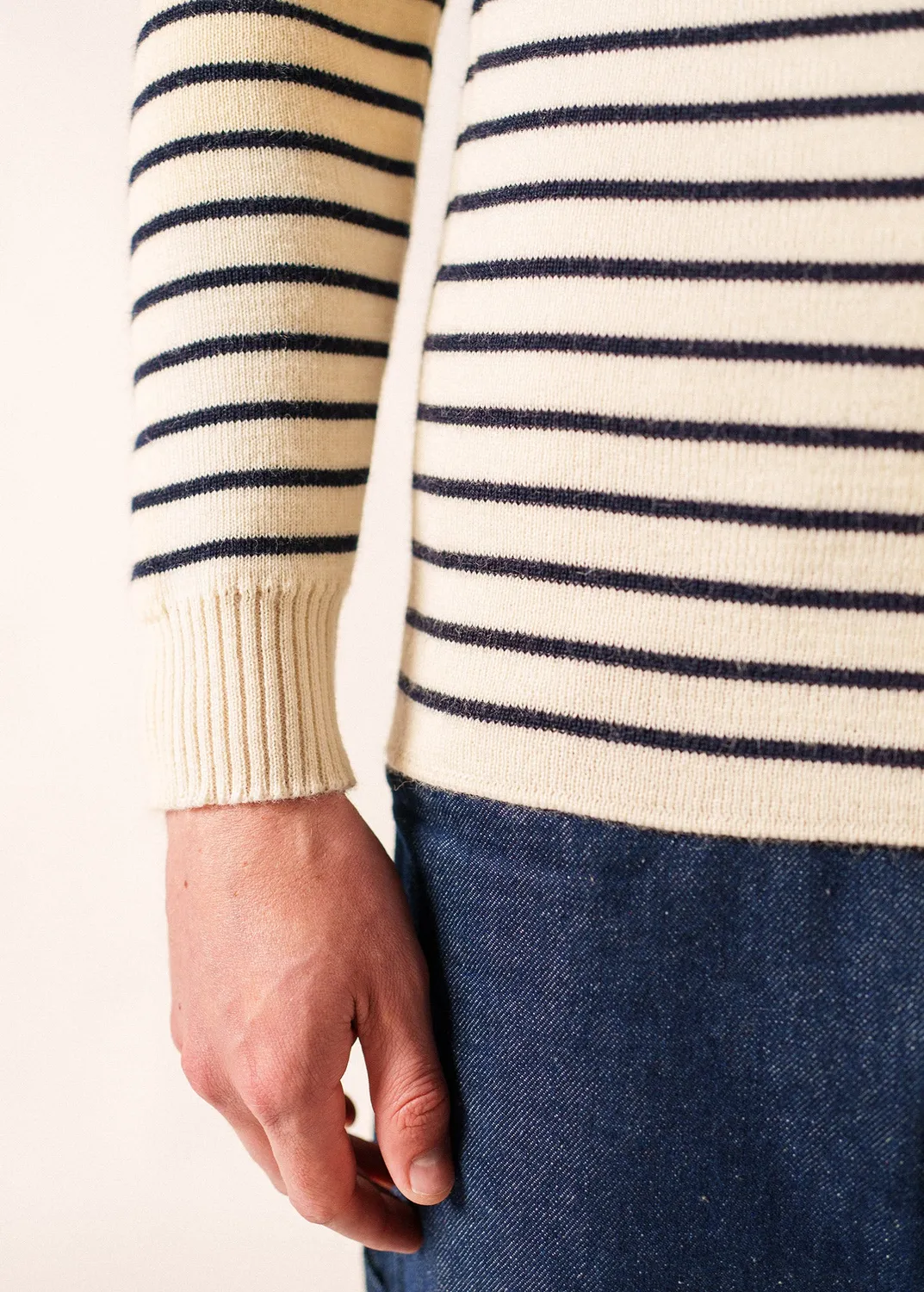 Saint James Matelot pull marin écru marine pur laine
