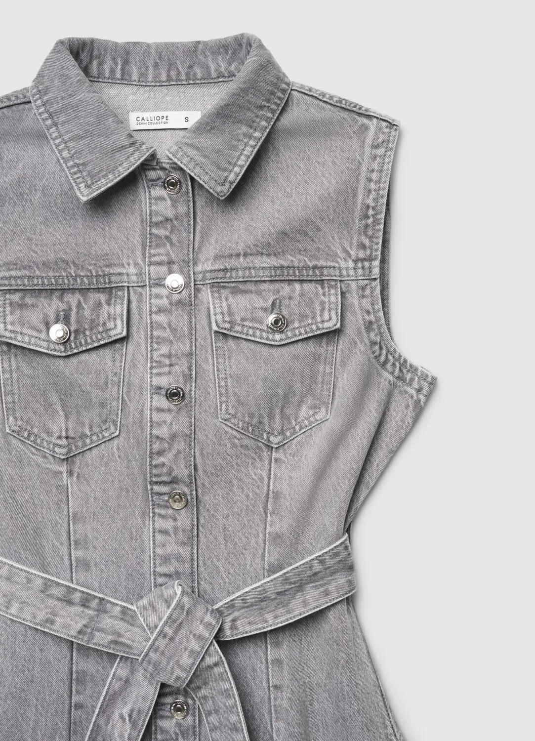 Calliope chemisier robe denim ceinture