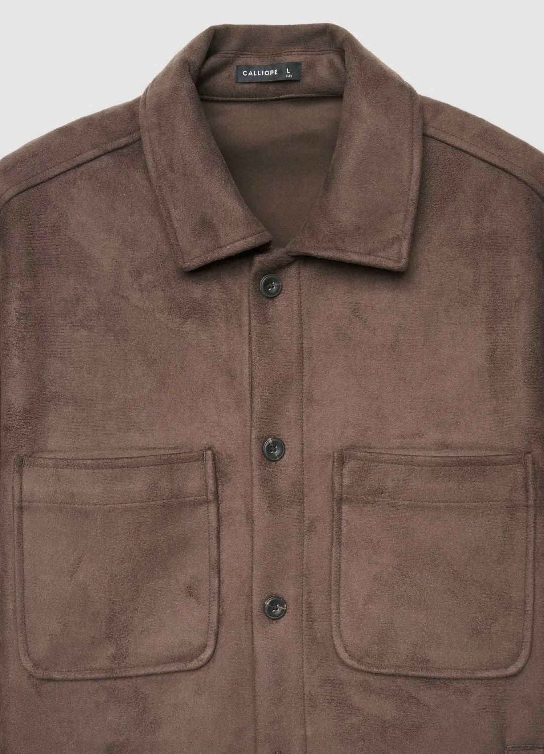 Calliope surchemise effet suédé homme boutons