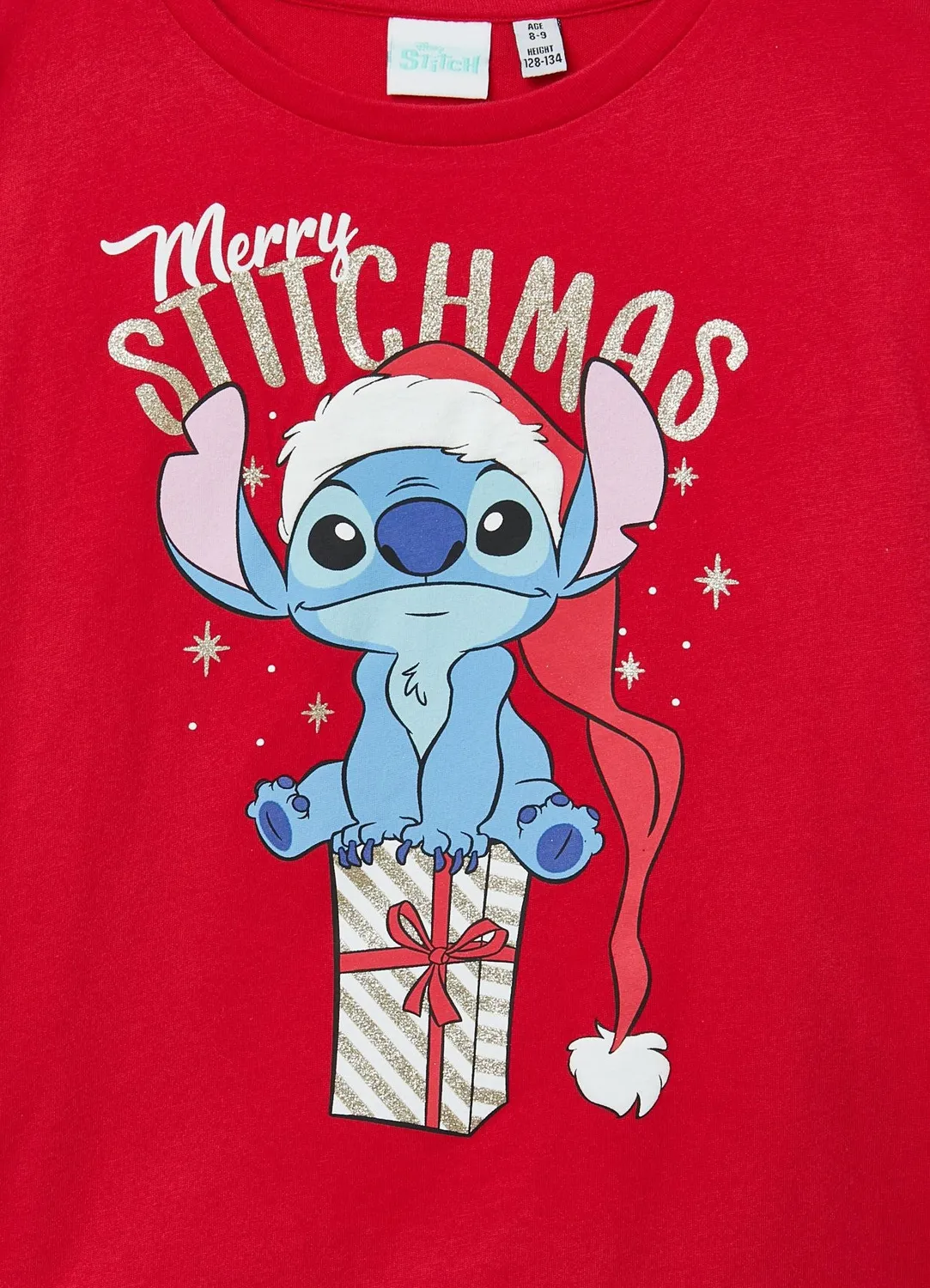 Calliope T-shirt Stitch Noël fille manches longues paillettes