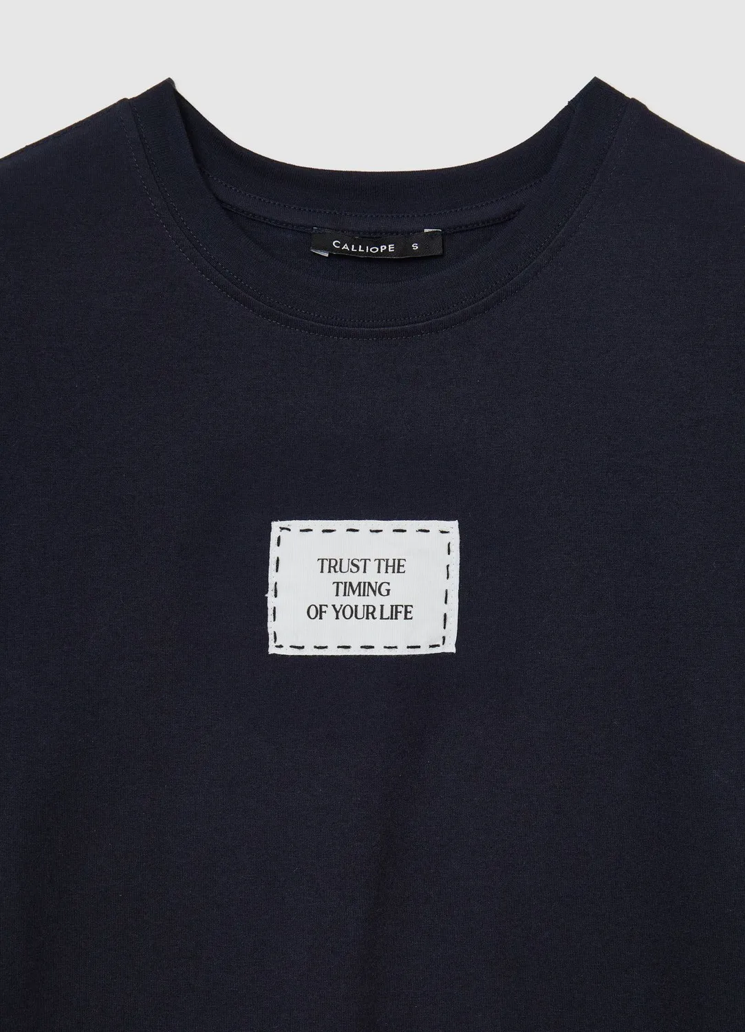 Calliope Patch t-shirt femme coton col rond