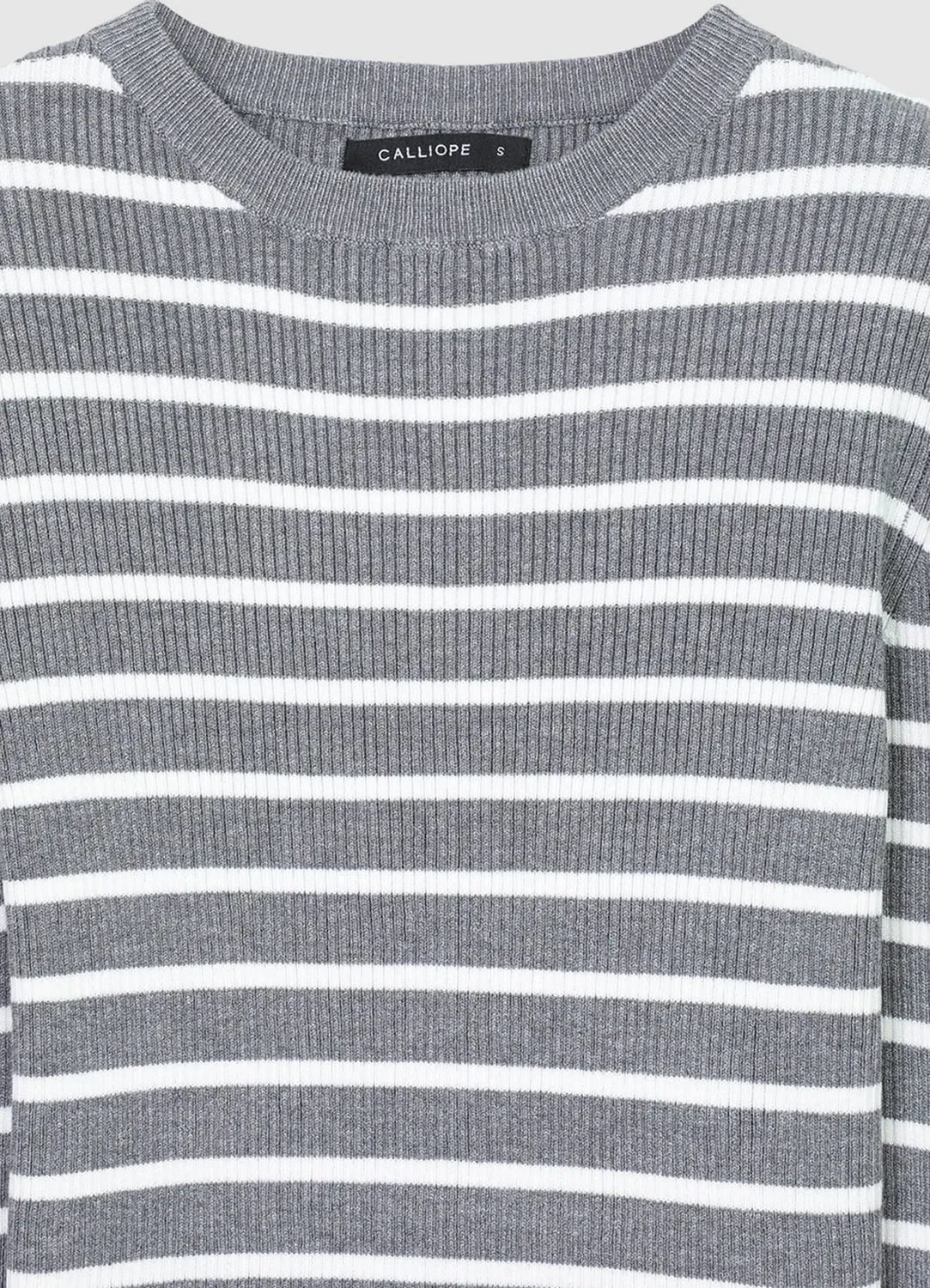 Calliope Pull rayé femme col rond manches longues