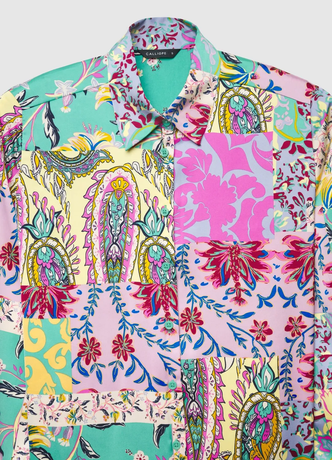 Calliope chemise satinée patchwork regular