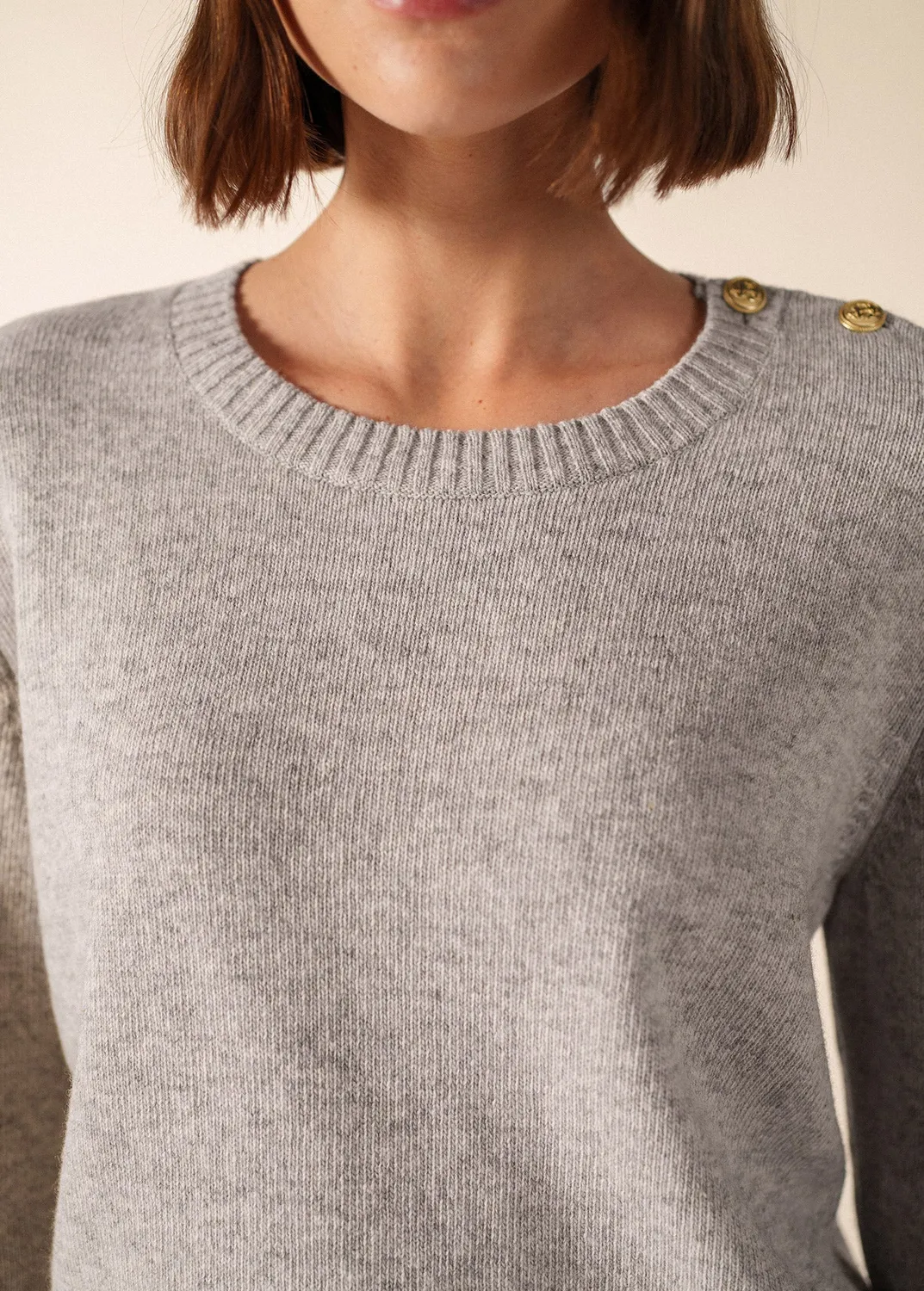 Saint James Talmine pull gris femme 100% laine