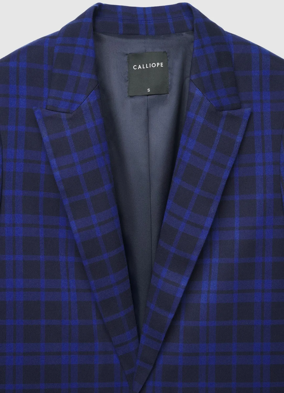 Calliope veste ouverte à carreaux femme coupe droite