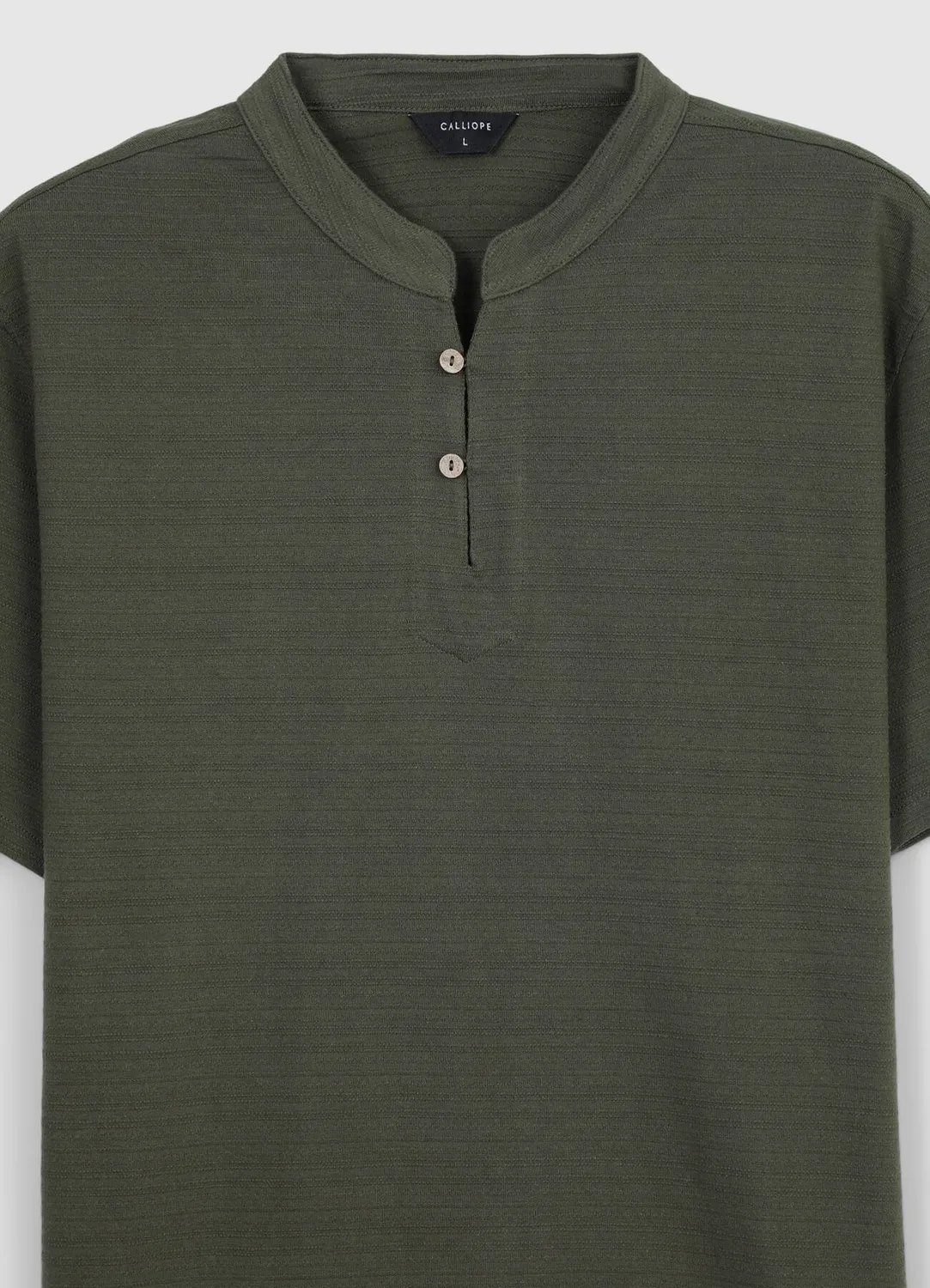 Calliope t-shirt col coréen homme coton regular