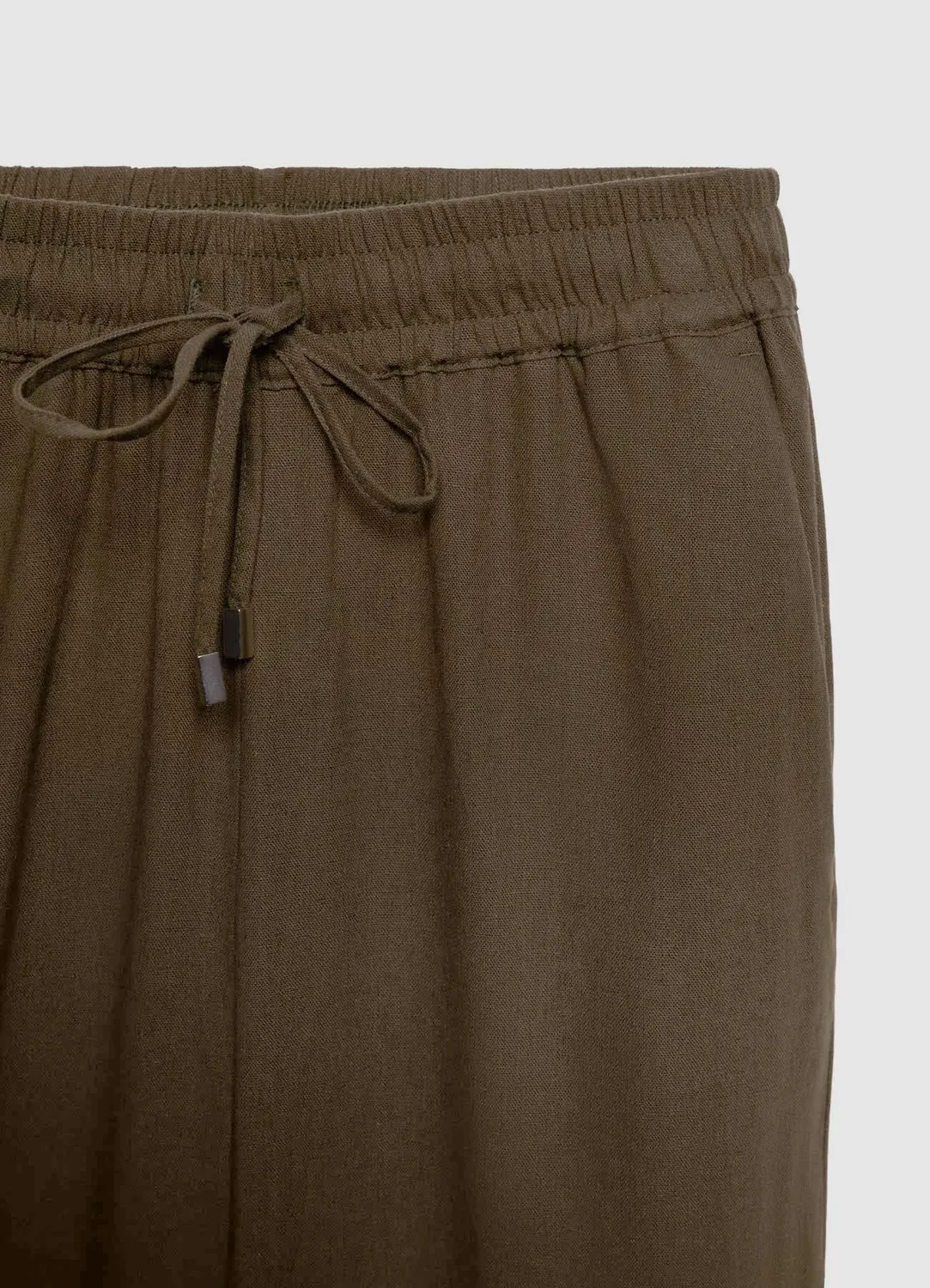 Calliope pantalon jogger lin large taille haute femme
