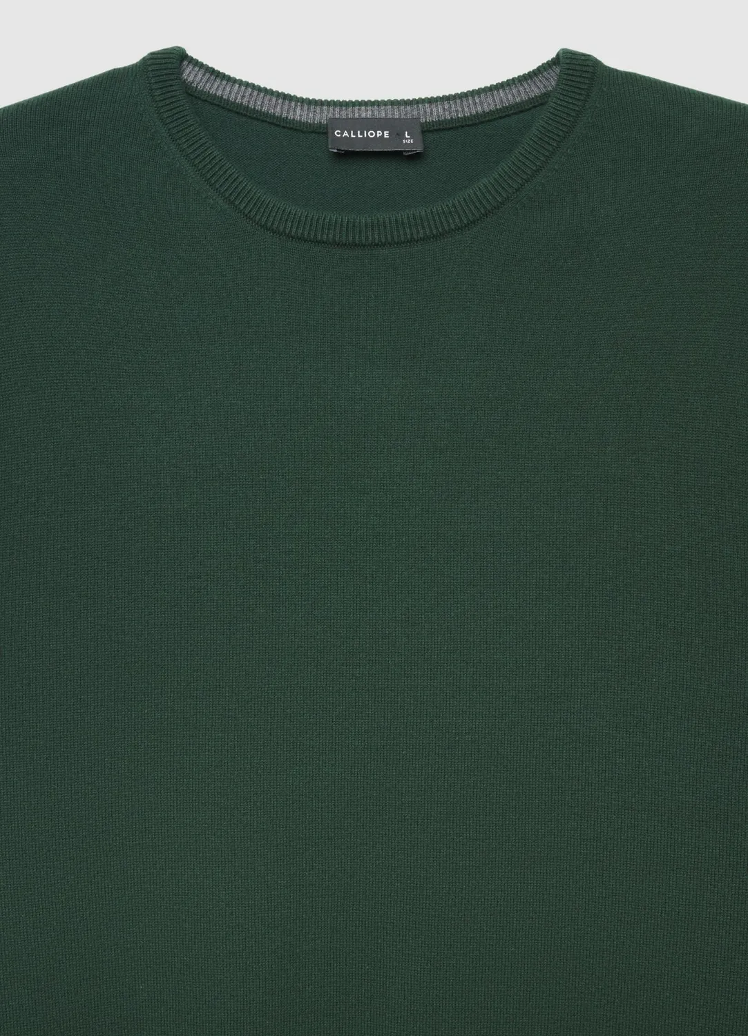 Calliope Pull homme col rond uni manches longues