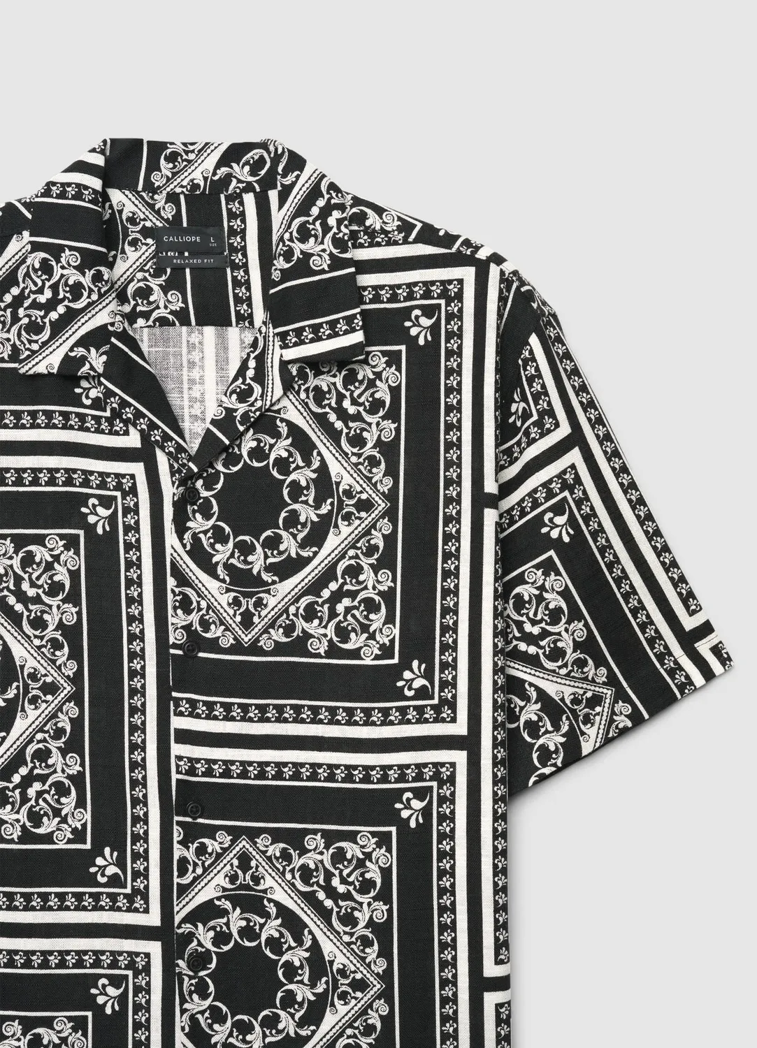 Calliope chemise bowling homme à motifs manches courtes