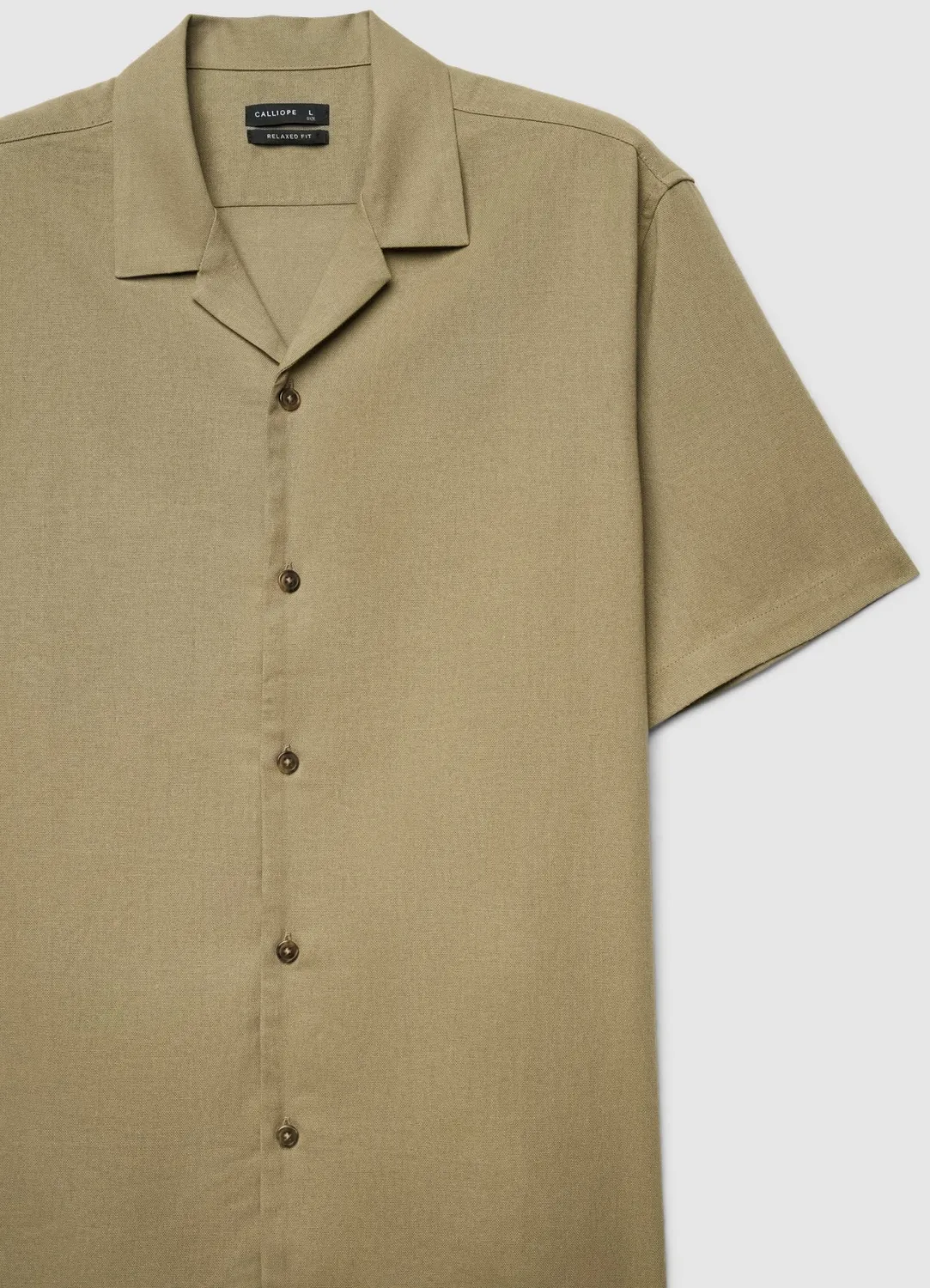 Calliope chemise bowling homme lin manches courtes relaxed