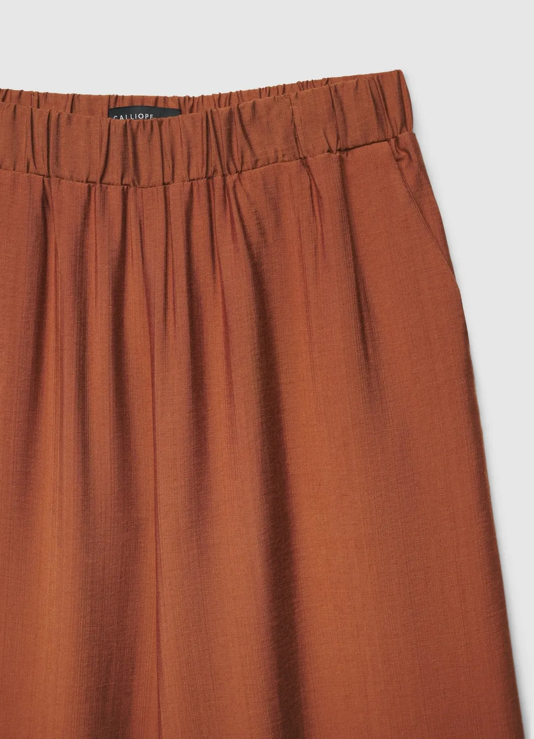 Calliope Pantalon palazzo femme uni élastique
