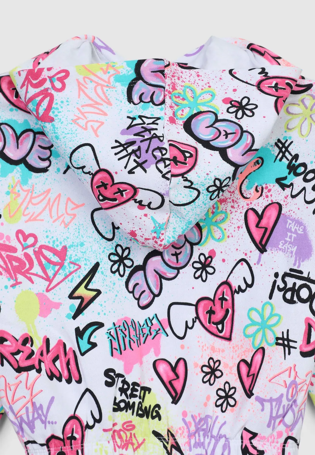 Calliope sweat capuche fille coton graffiti regular