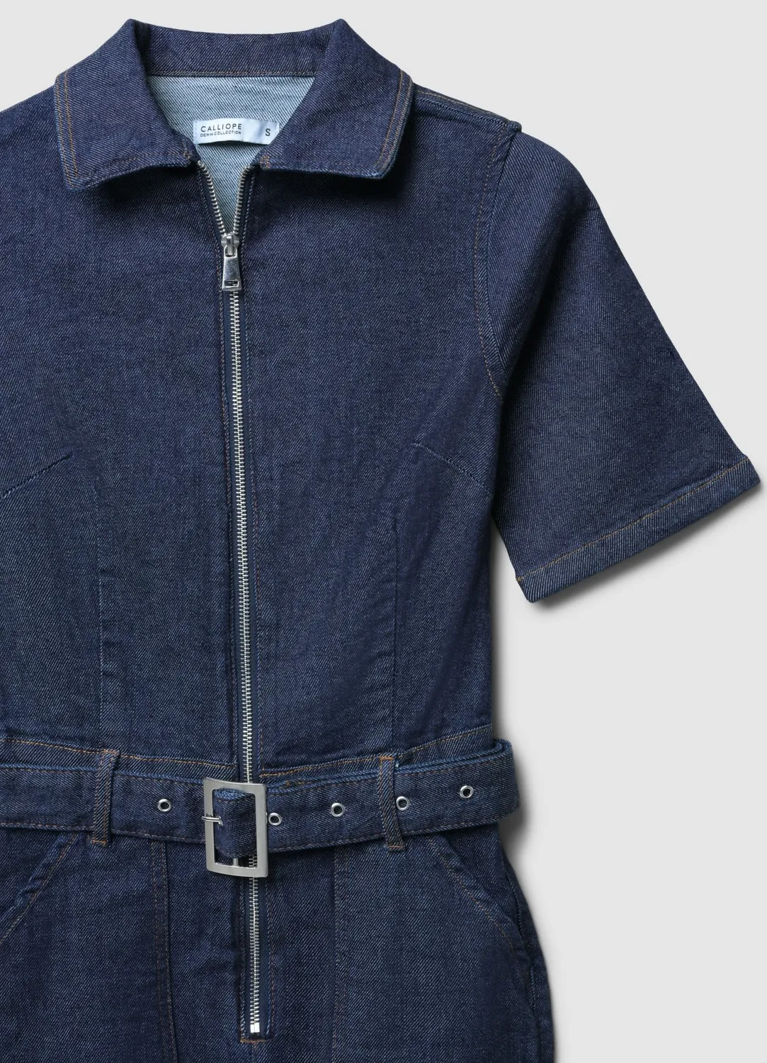 Calliope combinaison denim femme poches ceinture