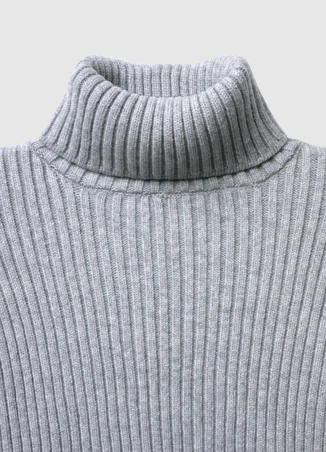 Calliope pull col montant femme côtelé manches longues