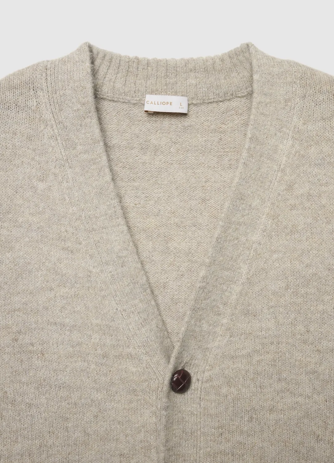Calliope cardigan col V uni homme à boutons