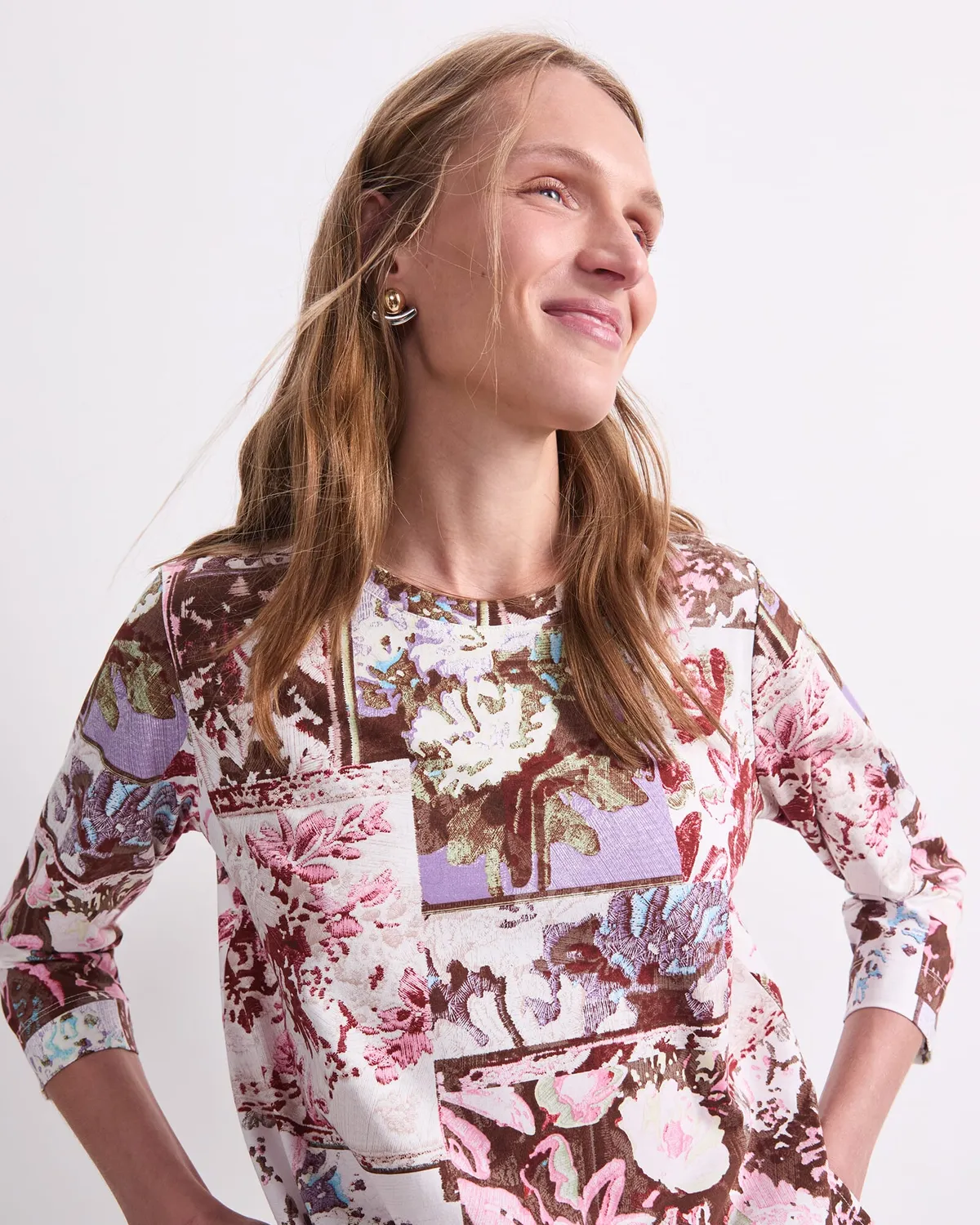 Sportscraft Tapestry T-shirt coton mercerisé imprimé femme